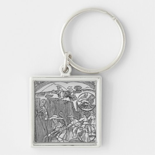 Porte-clés Août, moissonnant, Lion (Devant)