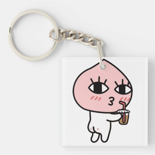 Porte-clés Apeach avec café glacé (Devant)