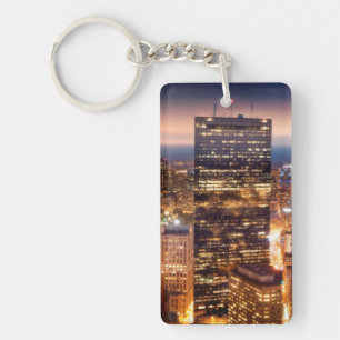 Porte-clés Aperçu de Boston la nuit