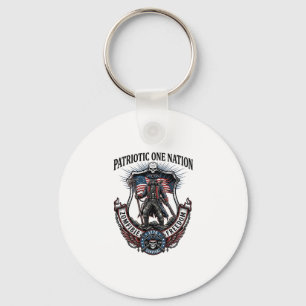 Porte-clés Apocalypse de Zombies Guerrier Patriotique Fou Rou