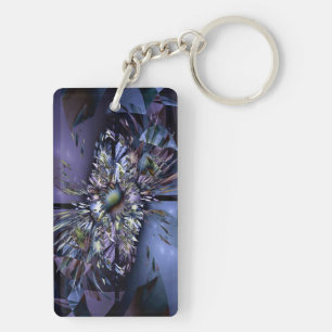 Porte-clés Apophyse Décor fractal - bleu noir