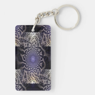 Porte-clés Apophyse Décor fractal - violet noir