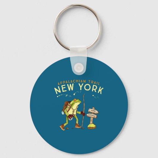 Porte-clés Appalachian Trail New York Hiking Frog  (Recto)