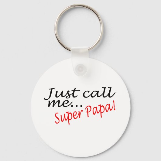 Porte-clés Appelle-moi Super Papa (Recto)