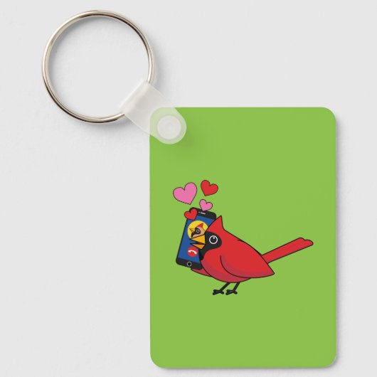 Porte-clés Appels d'accouplement Cardinal Bird Love (Recto)
