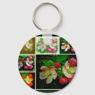 Porte-clés Apple Blossom Collage - Photo numérique améliorée