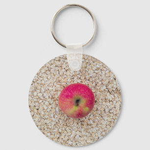 Porte-clés Apple on oatmeal