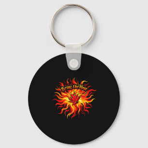 Porte-clés Apporter la chaleur piment chili flamme nourriture