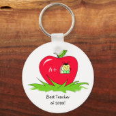 Porte-clés Appréciation de l'enseignant Apple pour le meilleu (Recto)