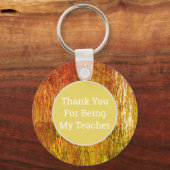 Porte-clés Appréciation de l'enseignant Merci de paille jaune (Recto)