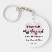 Porte-clés Appréciation de l'enseignant Merci École sur mesur (Devant)