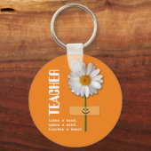 Porte-clés Appréciation de l'enseignant Sourire Daisy Cadeau (Recto)