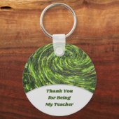 Porte-clés Appréciation de l'enseignant Swirl Green Spiral Me (Recto)