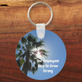 Porte-clés Appréciation des employés Palm Tree Tropical Busin (Recto)