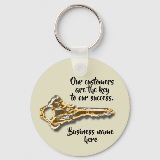 Porte-clés Appréciation du client Merci commercial clé métall (Recto)