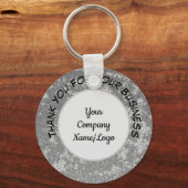 Porte-clés Appréciation du client Promo d'entreprise en gris  (Recto)