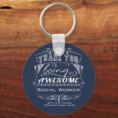 Porte-clés Appréciation du Merci des travailleurs sociaux (Recto)