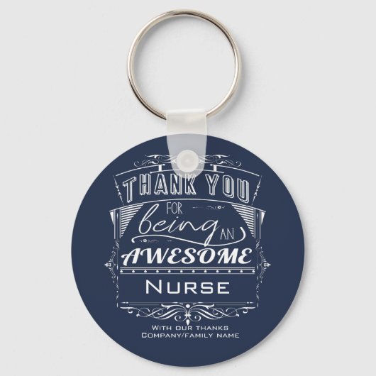 Porte-clés Appréciation du Merci infirmière (Recto)