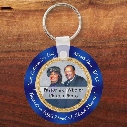 Porte-clés Appréciation du pasteur ou faveurs de l'anniversai (Recto)