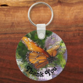 Porte-clés Appréciation Monarque Papillon photo Merci (Recto)