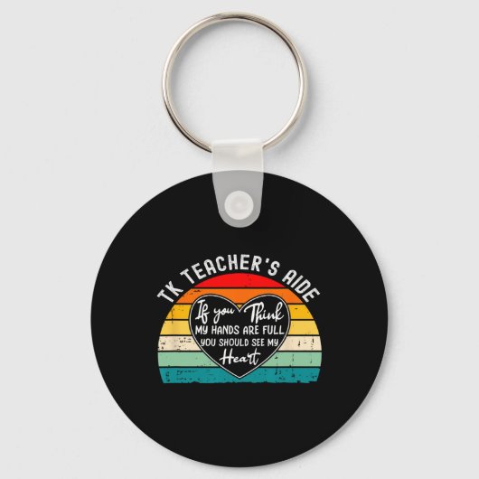 Porte-clés Appréciation pour l'aide de l'enseignant de matern (Recto)