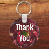 Porte-clés Appréciation Succulent Photo Plante rouge Merci (Recto)