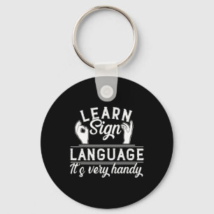 Porte-clés Apprendre la langue des signes Professeur de langu