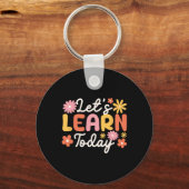 Porte-clés Apprenons aujourd'hui Enseignant Motivation Saying (Recto)