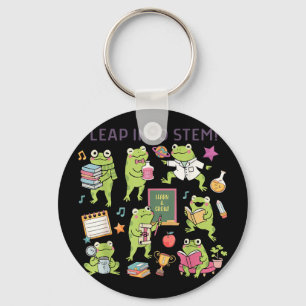 Porte-clés Apprenons professeur de grenouille mignonne amoure