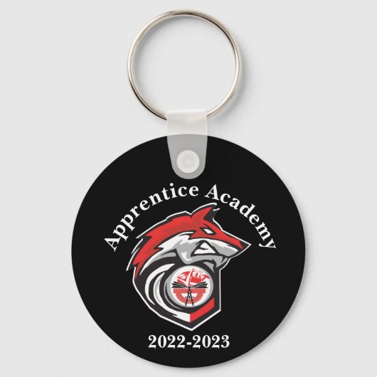 Porte-clés Apprentice Academy Red Wolf ronde personnalisée (Recto)