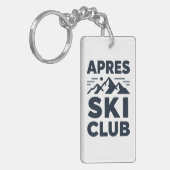 Porte-clés Apres Ski Club Mountain Logo - Custom Mens Winter  (Devant gauche)