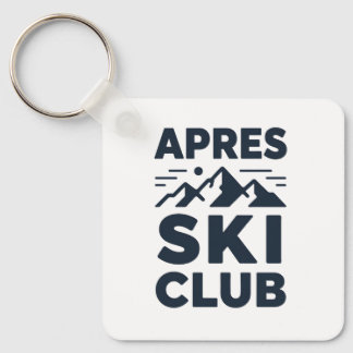Porte-clés Apres Ski Club Mountain Logo - Custom Mens Winter 