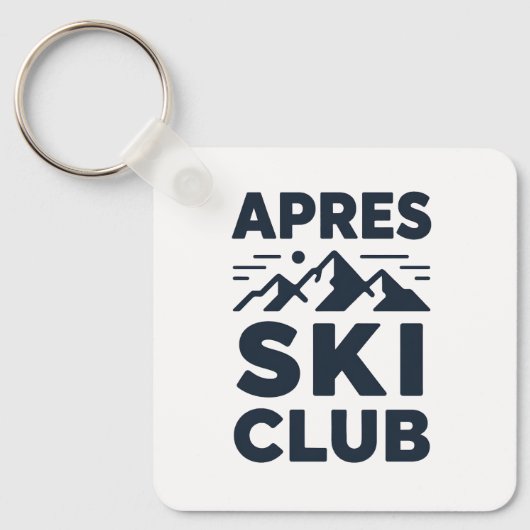 Porte-clés Apres Ski Club Mountain Logo - Custom Mens Winter  (Recto)