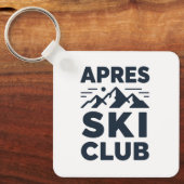Porte-clés Apres Ski Club Mountain Logo - Custom Mens Winter  (Recto)
