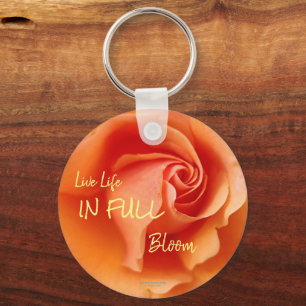 Porte-clés Apricot Peach Rose Flower Close Up