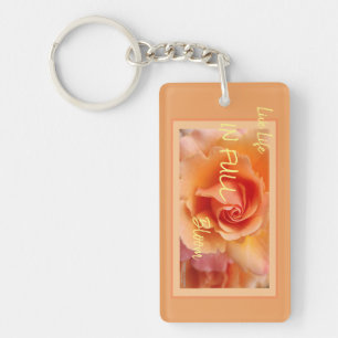 Porte-clés Apricot Peach Rose Flower Close Up