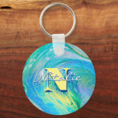 Porte-clés Aqua Blue Acrylic (Recto)