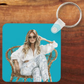 Porte-clés Aqua Blue dream soleil sicilien (Verso)