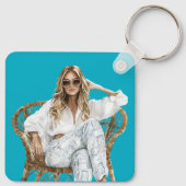 Porte-clés Aqua Blue dream soleil sicilien (Dos)