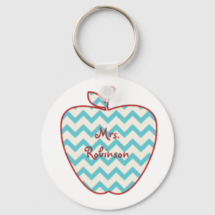 Porte-clés Aqua Chevron Enseignant Apple
