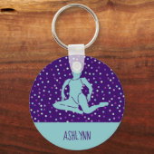 Porte-clés Aqua et Purple nage synchronisée Personnalisée (Recto)