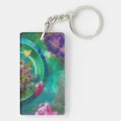 Porte-clés Aqua Floral Jardin sous-marin Abstrait (Dos)