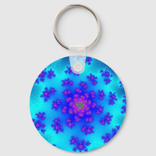 Porte-clés Aqua Floral Sprinkings (Recto)