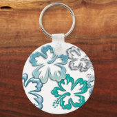 Porte-clés Aqua Hibiscus Blooms (Recto)
