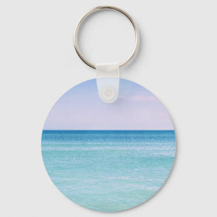 Porte-clés Aqua Turquoise Lavender Ocean Waves Plage tropical