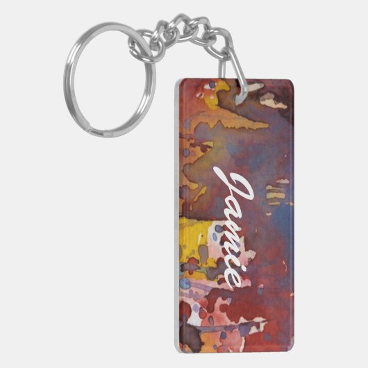 Porte-clés aquarelle 8 d'arrière - plan (Devant gauche)