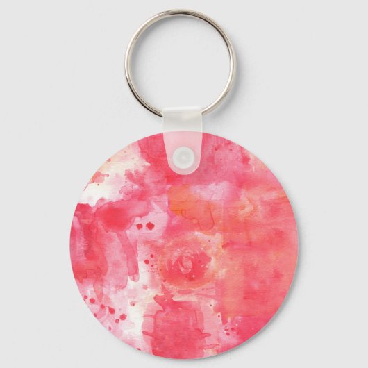 Porte-clés Aquarelle Abstraite rose (Recto)