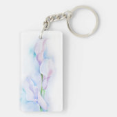 Porte-clés aquarelle avec 3 callas (Dos)
