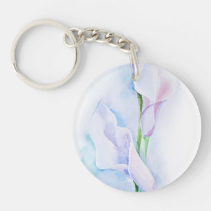 Porte-clés aquarelle avec 3 callas