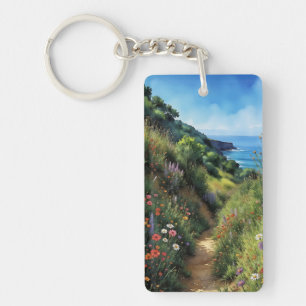 Porte-clés Aquarelle Big Sur California